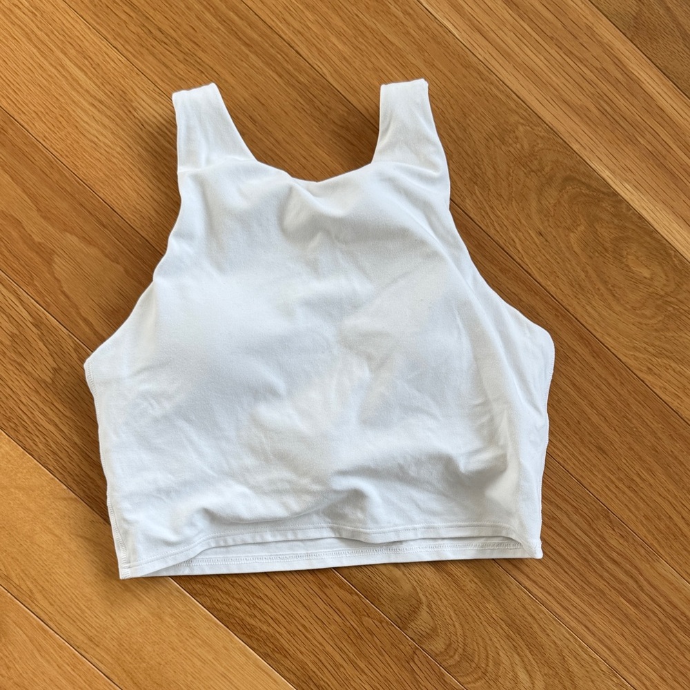Athleta White Racerback Top